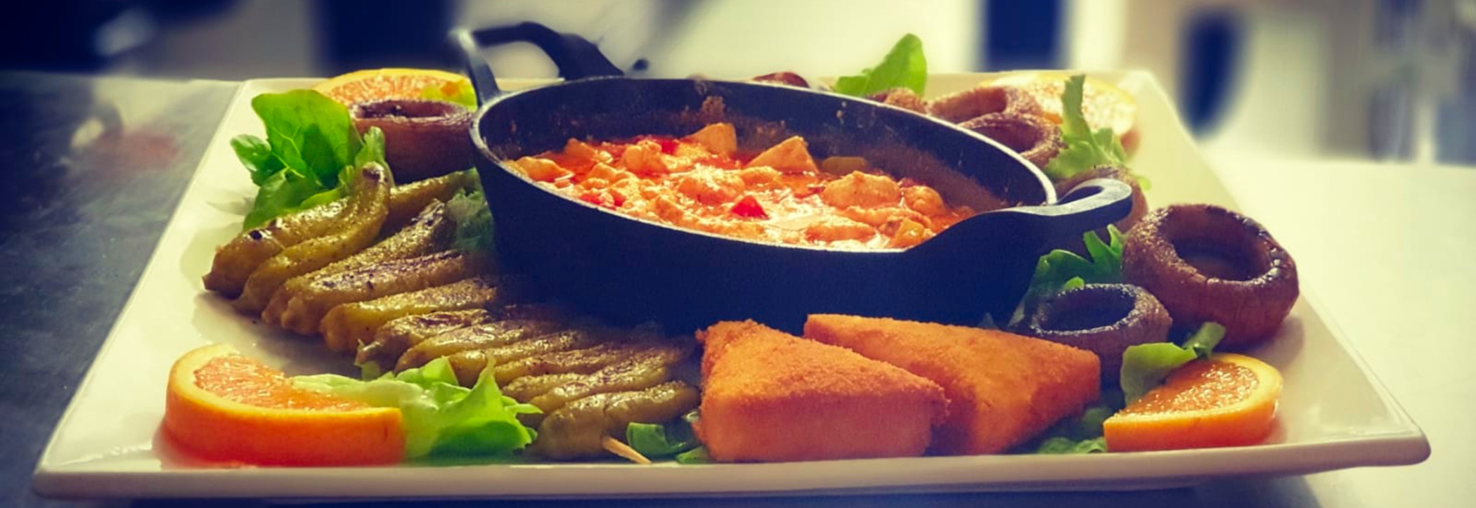 Vorspeisenteller breit